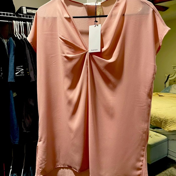Tops Mango Blush Colored Blouse Poshmark